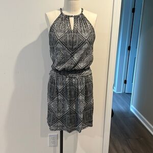 WHBM mesh Print Flirty Dress